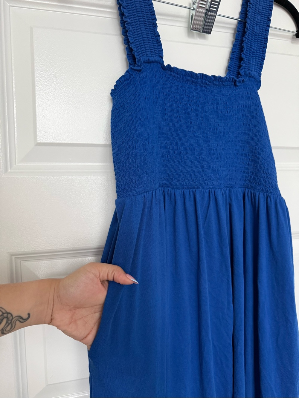 Old Navy Royal Blue Smocked-Strap - Picture 3 of 6